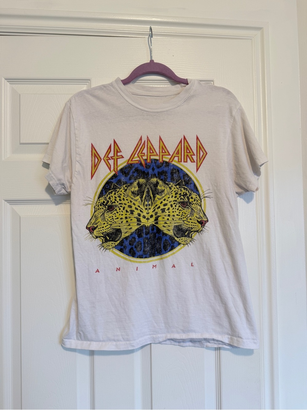 Def Leppard Animal Leopard Graphic Rock Band T-Shirt S/M